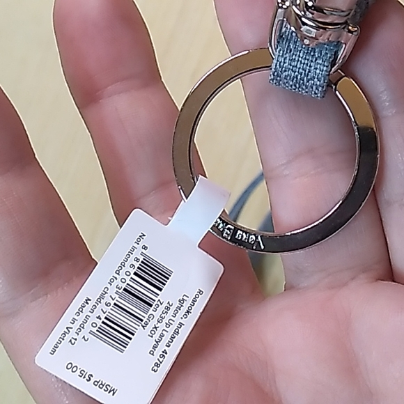 Vera Bradley Factory Style Lanyard Zen Gray - Picture 5 of 8